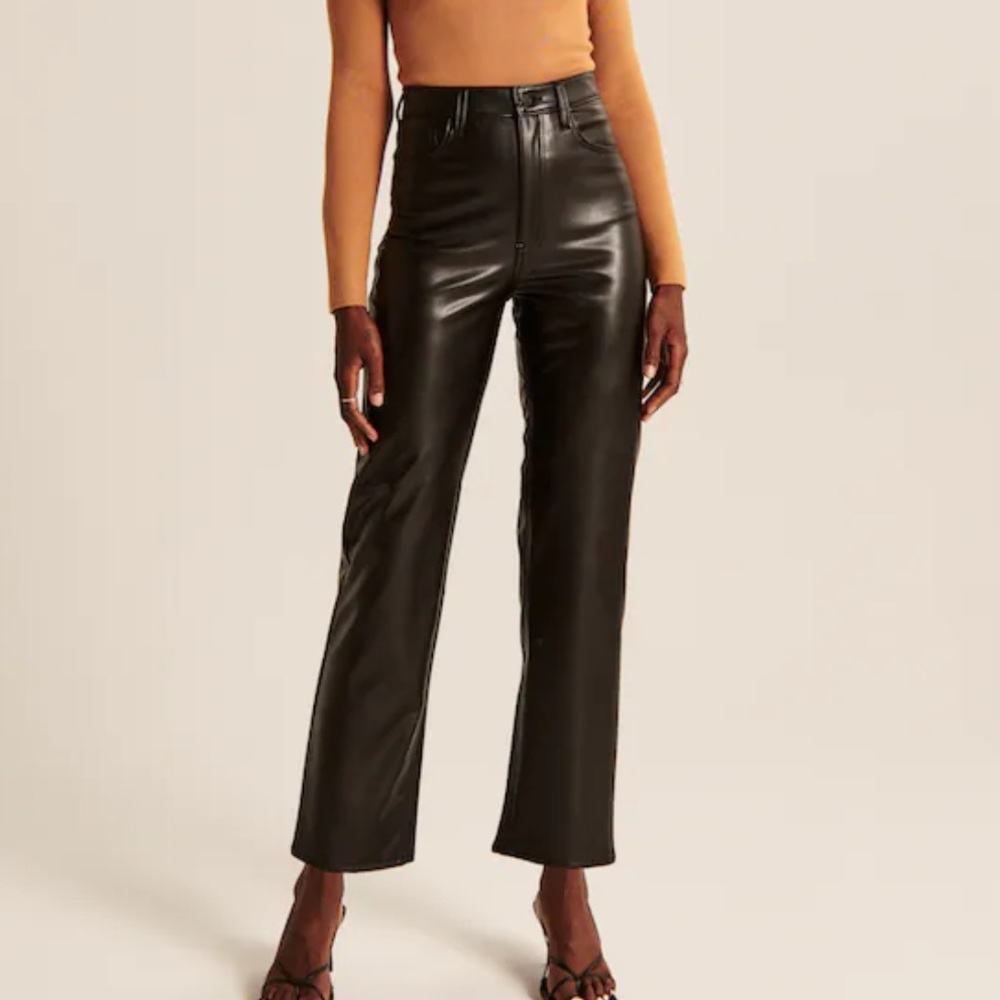 Abercrombie Fitch Vegan Black Leather Pants